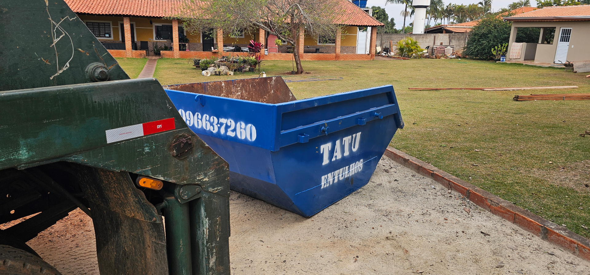 Caçamba estacionária Tatu Entulhos para entulho